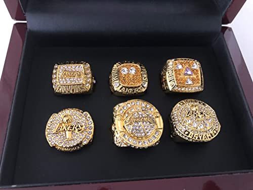 6pcs/set 2000 2001 2002 2009 2010 2016 Los Angeles Basketball World Championship Ring